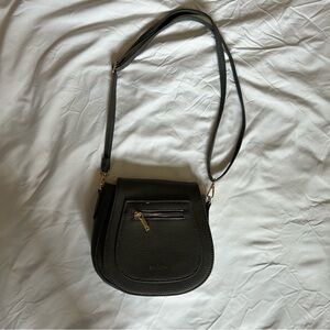 Gray Kedzie Leather Crossbody Bag